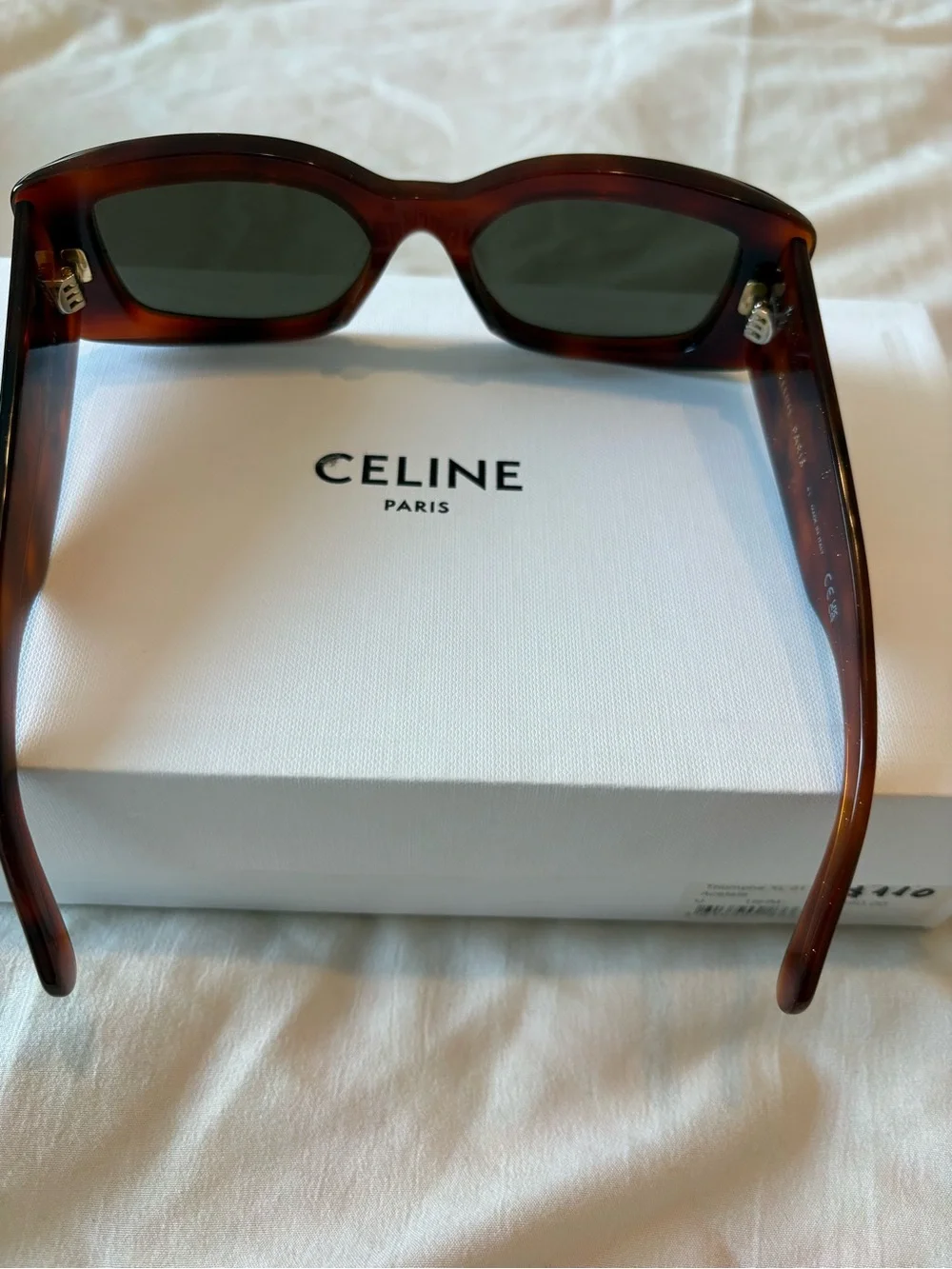 Celine Brown Leather Triomphe Sunglasses with Matching Case